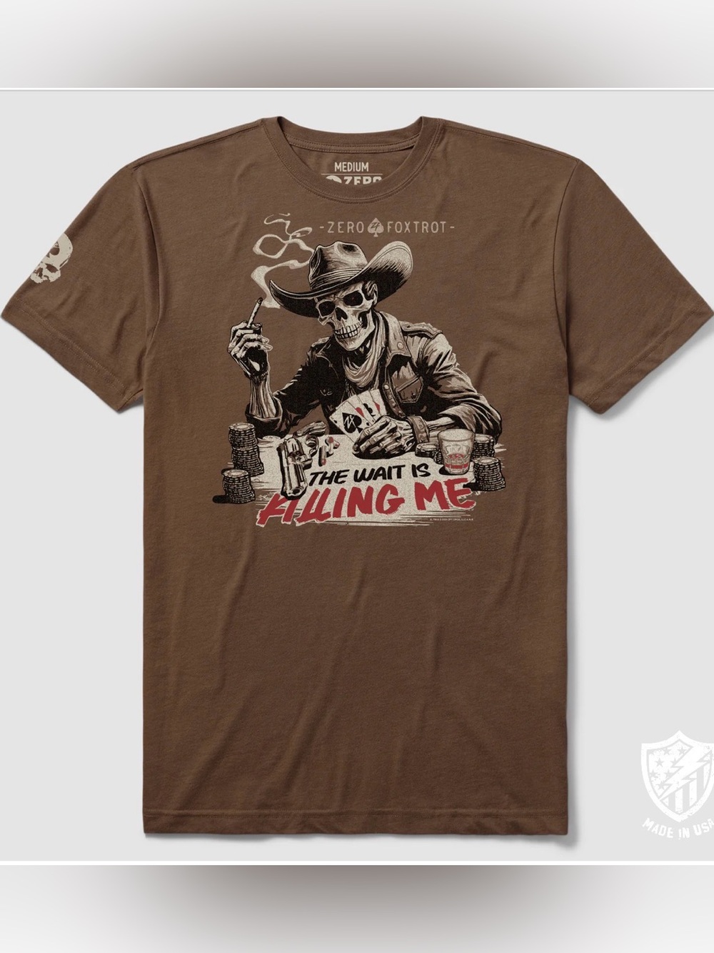 Zero Foxtrot The Wait Tee Size XL